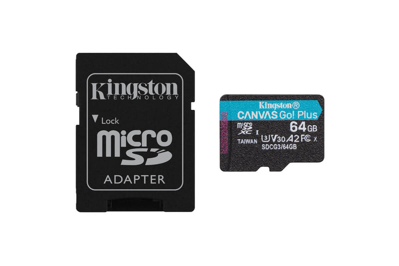 Memoria Kingston Micro SD Canvas go! Plus 64GB Clase 10