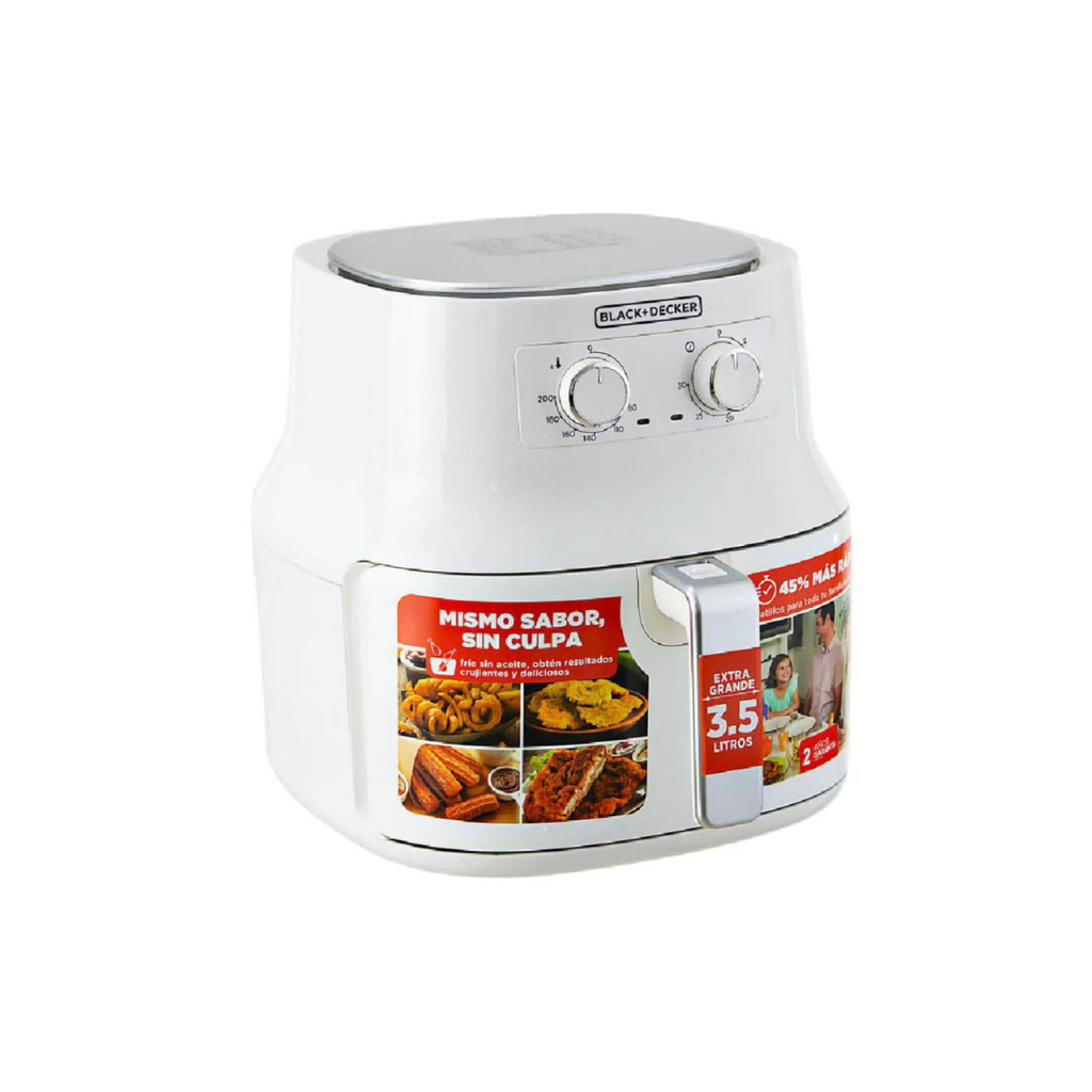 Comprar Olla freidora de Aire Black&Decker de 3.5 Litros, Fríe y Hornea sin  aceite HF3003W